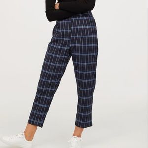 Navy plaid pants